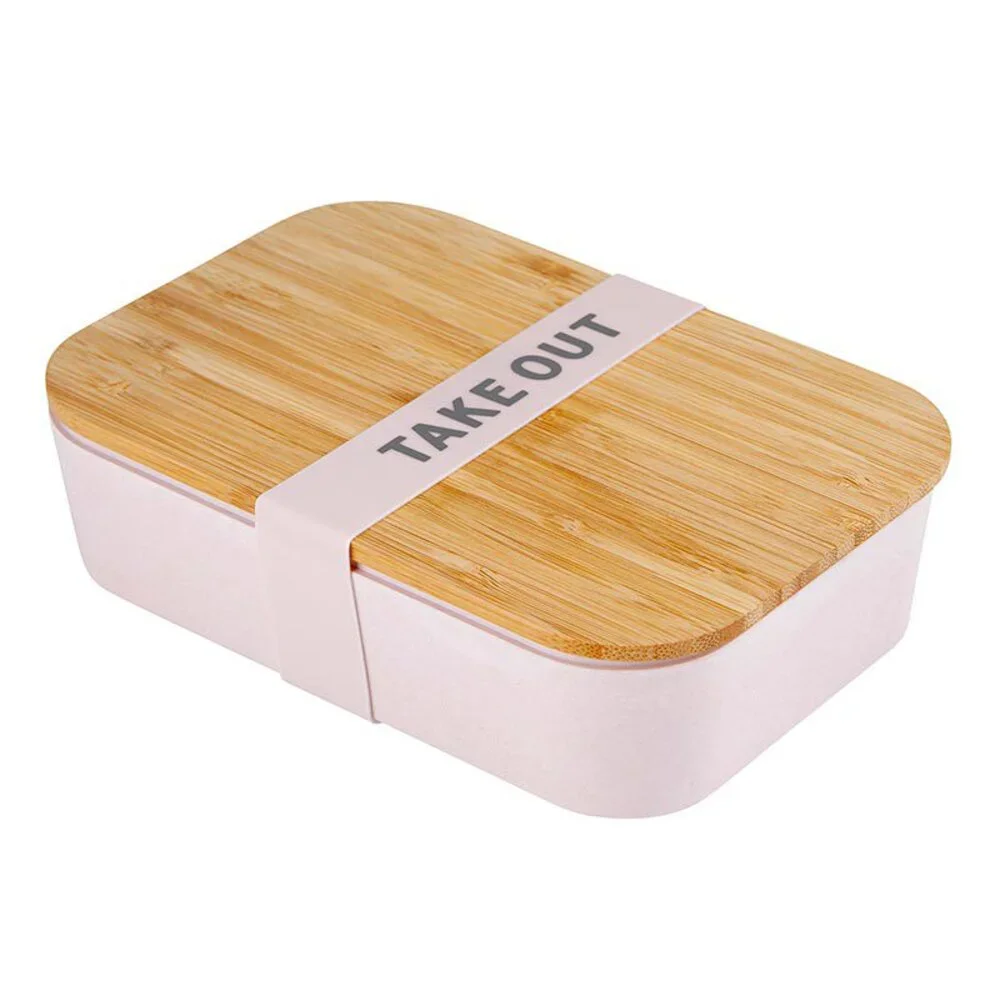 Take Out Bamboo Lunch Box (Blush Pink) — Bulk Lot of 24 (Gifting, Events & Resa